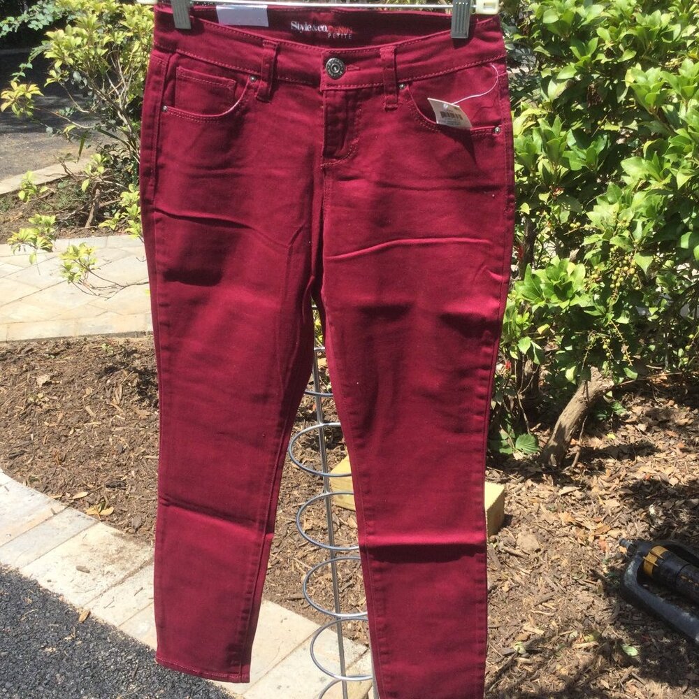 Style&Co Red Skinny Jean